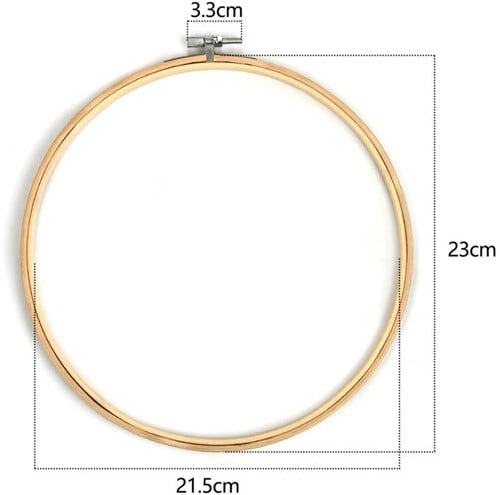 [A-023684] Bamboe Borduurring Flowerhoop Bloemenring met stelschroef 23-24 cm per stuk