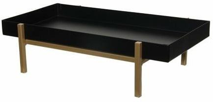[A-027595] Metalen frame Tray op voet Zwart met Goud 30x15x8 cm per stuk
