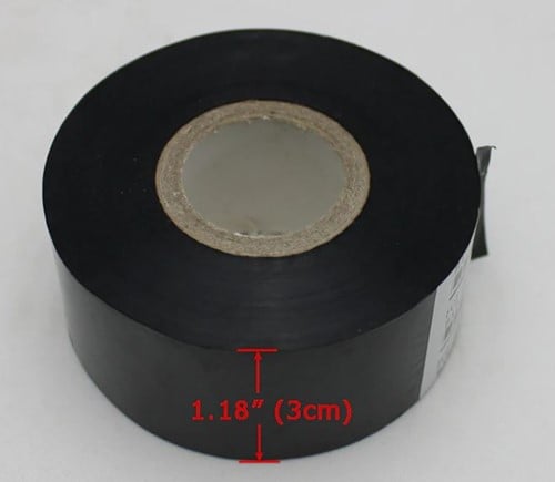 [A-023044] Inkt voor lintprinters Transferfilm Zwart 100 m x 30 mm Grote kern