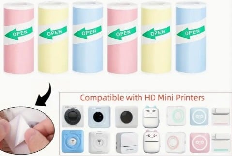 [A-025863] Thermische labels Blanco etiketten voor thermal labelprinters 57 mm breed Geel rol