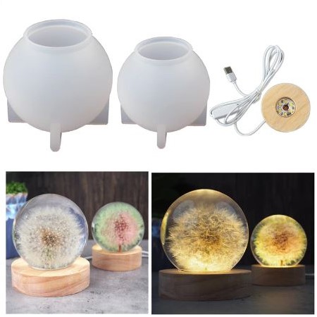 [A-024361] Siliconenmal Bol rond Epoxy resin zeep kaarsen 100 mm per stuk