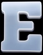 [A-024381] Siliconenmal Letter E voor Epoxy resin, zeep en kaarsen 16 cm per stuk
