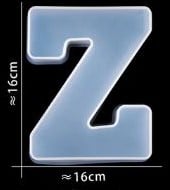 [A-024402] Siliconenmal Letter Z voor Epoxy resin, zeep en kaarsen 16 cm per stuk