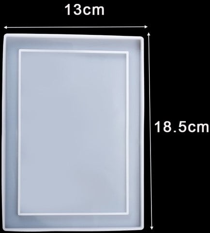 [A-024421] Siliconenmal Fotolijstje Rechthoek Epoxy resin 16 cm per stuk