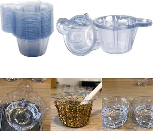 [A-024430] Mengbekertjes met tuitje 40 cc set ca. 150 stuks voor Epoxy resin en hobby’s