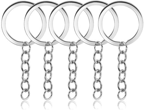 [A-024437] Sleutelringen Epoxy resin set van 5