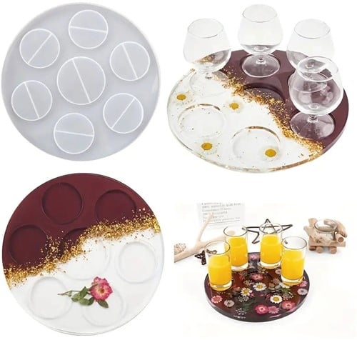 [A-025556] Siliconenmal Voor drank glazen en fles Epoxy resin 16 cm per stuk