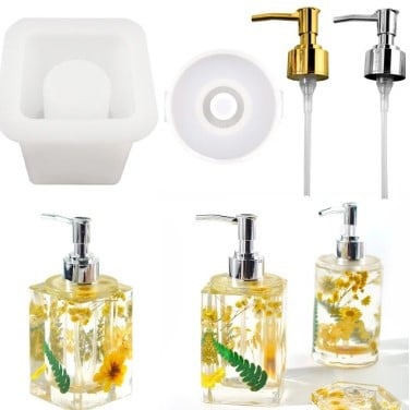 [A-025642] Siliconenmal Zeepdispenser hoekig Epoxy resin 16 cm per stuk