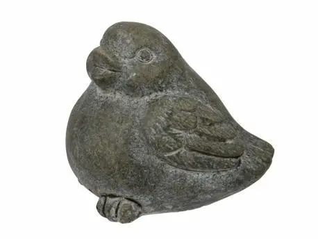 [A-027712] Vogel keramiek cement Old Green 10x8x9 cm per stuk