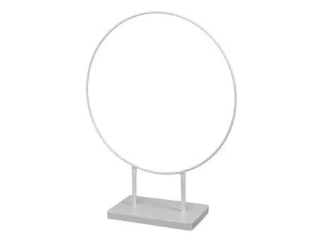 [A-027958] Metalen frame Ring op voet Dubbele poot Wit Ø30x38 cm per stuk
