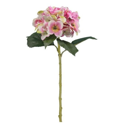 [A-028033] Hortensia Roze/Crème Zijdenbloem 51 cm per stuk